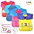 Waterproof Kids Smock SIMPZIA Child Art Apron Overall with Long Sleeve, Breathable Kids Overalls with Roomy Pockets -for Art, Craft, Cooking, Lab Activity Fit for Ages 2-6 (4 PACK)